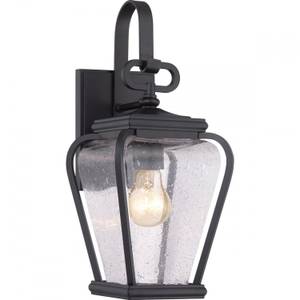 Wandlampe BIBURY Schwarz - Glas - Metall - 17 x 38 x 19 cm