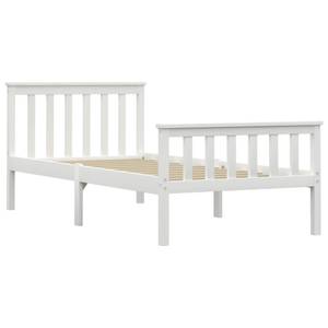 Cadre de lit 3001476 Blanc - Bois massif - Bois/Imitation - 108 x 82 x 208 cm