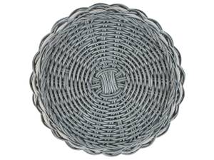 Outdoor Blumentopf GEFIRA 3-tlg Grau - Weiß - Polyrattan - 49 x 50 x 49 cm