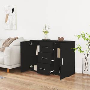 Sideboard F17203 Schwarz - Holzwerkstoff - 91 x 65 x 30 cm