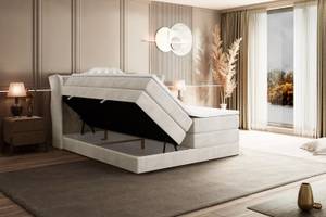 Boxspringbett VILA KING Beige - Breite: 140 cm