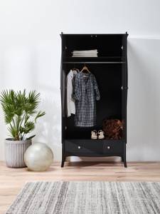 l' armoire Baroque Noir - Noir brillant - Largeur : 99 cm