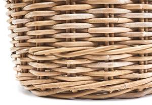 Aufbewahrungskorb SMLLKUBUROUND Grau - Rattan - 38 x 29 x 38 cm