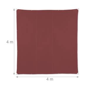 Voile d'ombrage carrée brun rouge 400 x 400 cm