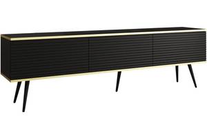 TV-Lowboard ORIS Schwarz - Gold