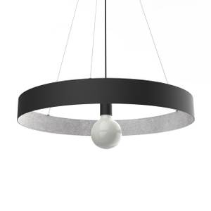 Pendelleuchte Halo Schwarz - Silber - Durchmesser: 60 cm