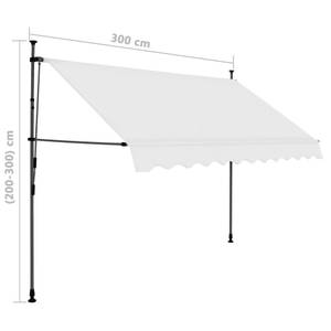 Einziehbare Markise 3000948-1 Weiß - Metall - Textil - 300 x 300 x 1 cm