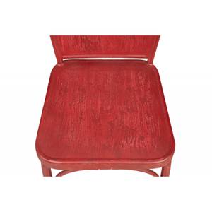 Stuhl Bistro de Paris Rot - Weiß - Metall - 49 x 92 x 43 cm