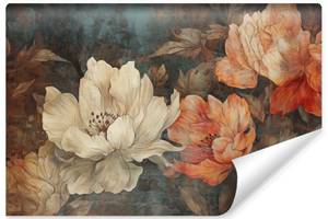 Papier Peint FLEURS Feuilles Style Rétro 405 x 270 x 270 cm