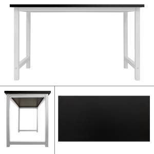 Bureau 120x60x745 cm noir/blanc Noir - Blanc