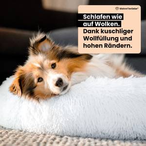 Hundebett Fluffy Plus Grau - Durchmesser: 80 cm