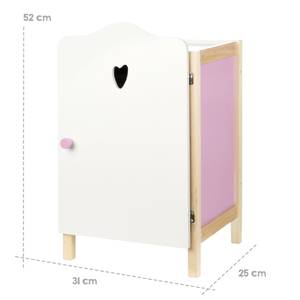 Puppenkleiderschrank Scarlett Weiß - Holzwerkstoff - 30 x 52 x 26 cm