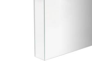 Schminktisch MARLE Silber - Glas - 100 x 77 x 35 cm