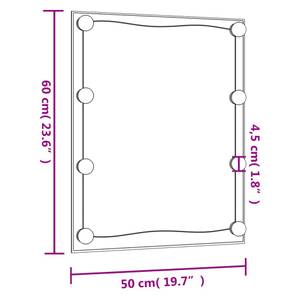 Wandspiegel mit LED-Leuchten 3000404-9 50 x 60 cm