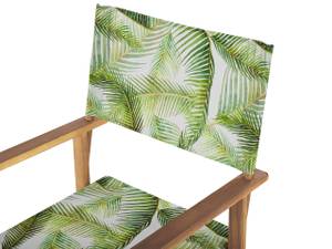 Chaise de jardin CINE Vert - Vert clair - Chêne clair - Blanc - Profondeur : 50 cm