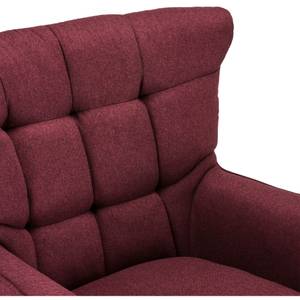 Ohrensessel Puk Bordeaux Rot - Textil - 83 x 97 x 86 cm