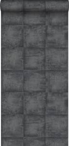 papier peint effet béton 6690 Noir - Fibres naturelles - Textile - 53 x 1005 x 1005 cm