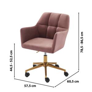 Fauteuil de bureau MONACO Rose foncé