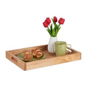 Serviertablett aus Walnussholz & MDF Braun - Holzwerkstoff - 46 x 5 x 31 cm