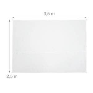 Weißes Sonnensegel rechteckig 350 x 250 cm