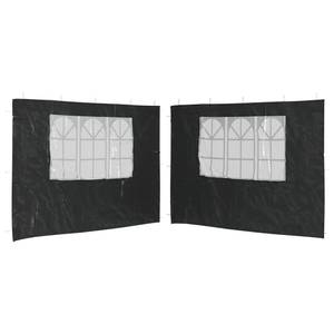 Paroi de tente (lot de 2) 296174 Gris - Matière plastique - 1 x 195 x 300 cm