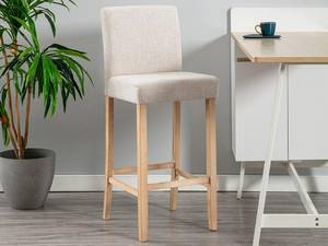 Tabouret de bar ROVIGO Lot de 2 Blanc - Textile - 47 x 116 x 50 cm