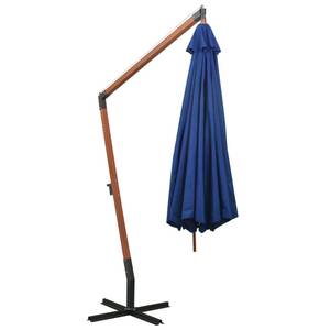 Parasol suspendu 3005780 Bleu - Métal - Bois massif - 350 x 290 x 350 cm