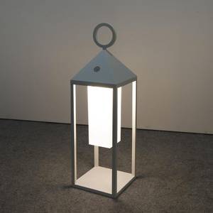 Lanterne design sans fil SANTORIN WHITE Blanc - Métal - 14 x 47 x 14 cm
