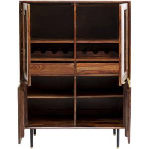 Vitrine Ravello I Marron - Bois massif - 100 x 140 x 45 cm