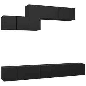 TV-Schrank 6er Set D780 Esche Schwarz Dekor