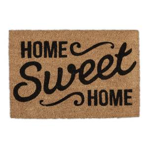 Fußmatte Kokos "Home Sweet Home" Beige - Schwarz - Naturfaser - Kunststoff - 60 x 2 x 40 cm