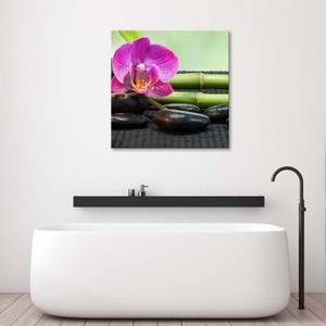 Leinwandbild Spa Zen Orchidee Blumen 50 x 50 cm