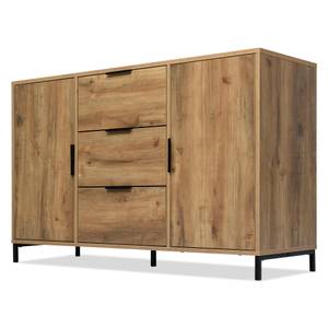 Sideboard Natur Ⅲ Beige - Holzwerkstoff - Metall - 40 x 76 x 120 cm