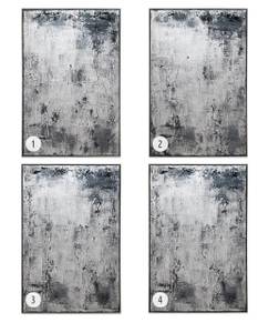 Gerahmtes Acrylbild Stonewashed Schwarz - Grau - Massivholz - Textil - 83 x 123 x 6 cm
