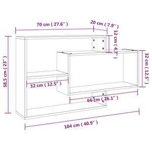 Wandregal 298548 Dunkelbraun