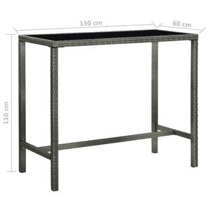 Ensemble de bar de jardin Gris - 60 x 130 cm - Nombre de pièces dans le lot : 5