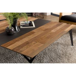 Quadratischer Couchtisch aus Teakholz Braun - Holz teilmassiv - 120 x 40 x 120 cm