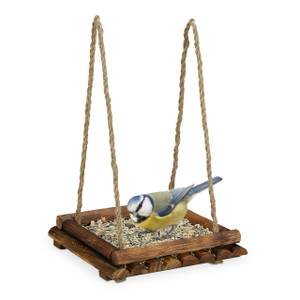 Mangeoire à oiseaux suspendue en bois pour jardin, Cage à