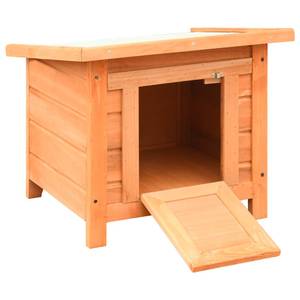 Katzenhaus 170640 Braun - Holzwerkstoff - Metall - Massivholz - Holzart/Dekor - 46 x 44 x 50 cm