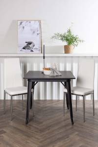 Essgruppe Tempe 42 (3-teilig) Schwarz - Massivholz - 80 x 75 x 80 cm