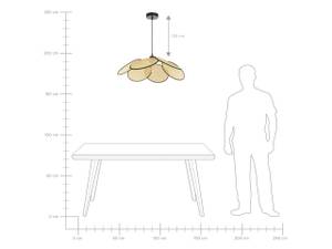 Lampe suspension MEROO Noir - Bleu - Papier - 60 x 150 x 60 cm