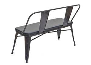 Banc 2 places H10 design industriel Noir - Gris