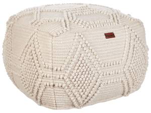 Pouf CHOIM Beige - Echtfell - 60 x 40 x 60 cm