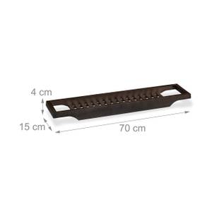 Badewannenablage Bambus dunkelbraun Braun - Bambus - 70 x 4 x 15 cm