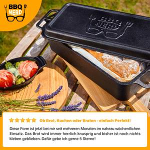 Dutch Oven - Gusseisen Brottopf 9,4L Schwarz - Metall - 24 x 15 x 40 cm