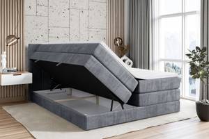 Boxspringbett MOETI KING Hellgrau - Breite: 140 cm