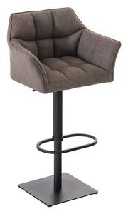 Tabouret de bar Damaso Lot de 2 Gris - Noir