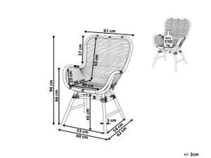 Chaise de salle à manger TOGO Beige - Bleu pétrole