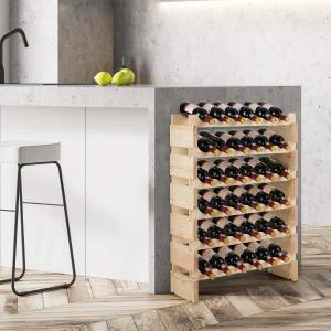 Weinregal Weinständer 36 Flaschen Braun - Holzwerkstoff - 28 x 85 x 63 cm