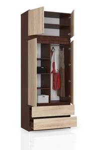 Kleiderschrank S90 2T 2S CLP Eiche Sonoma Dekor - Wenge Dekor